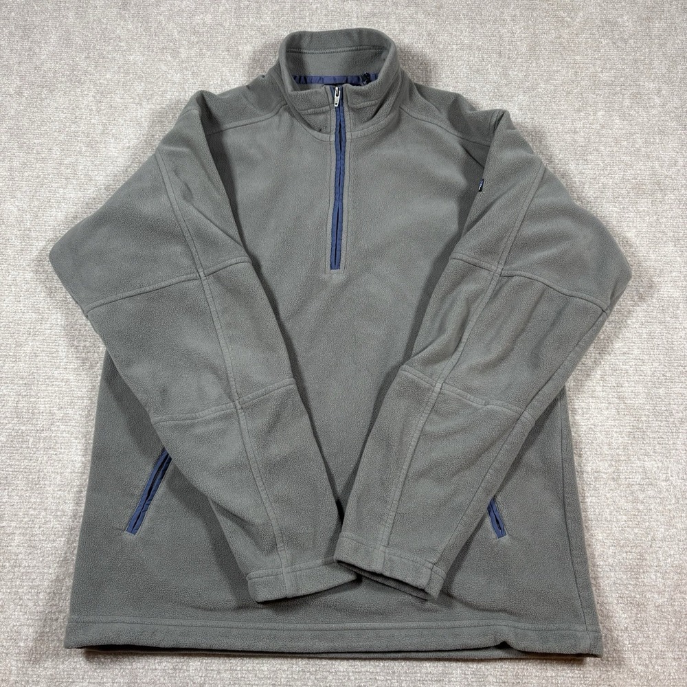 VTG Y2K Patagonia Synchilla Gray 1/4 Zip Pullover Fleece Sweater Men Sz M EUC